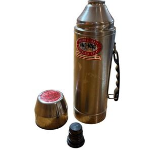 Unbreakable Union UNO-VAC Stainless Steel Hot Cold Thermos USA Vintage 13"